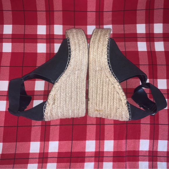 Women’s 6 MARC FISHER Allison Navy Blue Suede Wedge Platform Espadrille Sandals - Picture 11 of 13